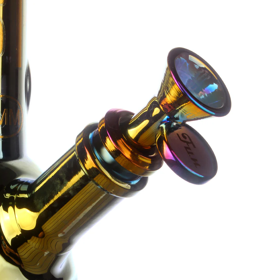 14" 7mm Electroplated Skull. Fortune | Glass Bong