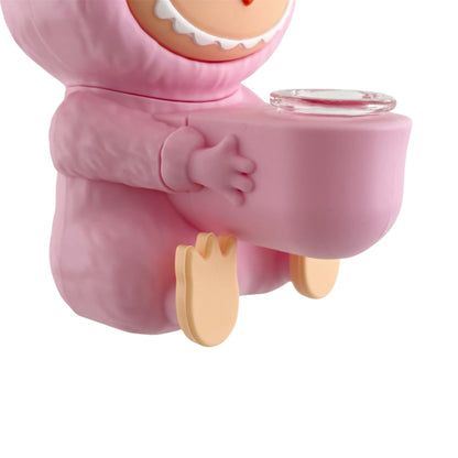 6" Pink Elf Monster Silicone Water Pipe