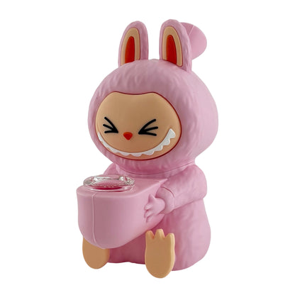 6" Pink Elf Monster Silicone Water Pipe