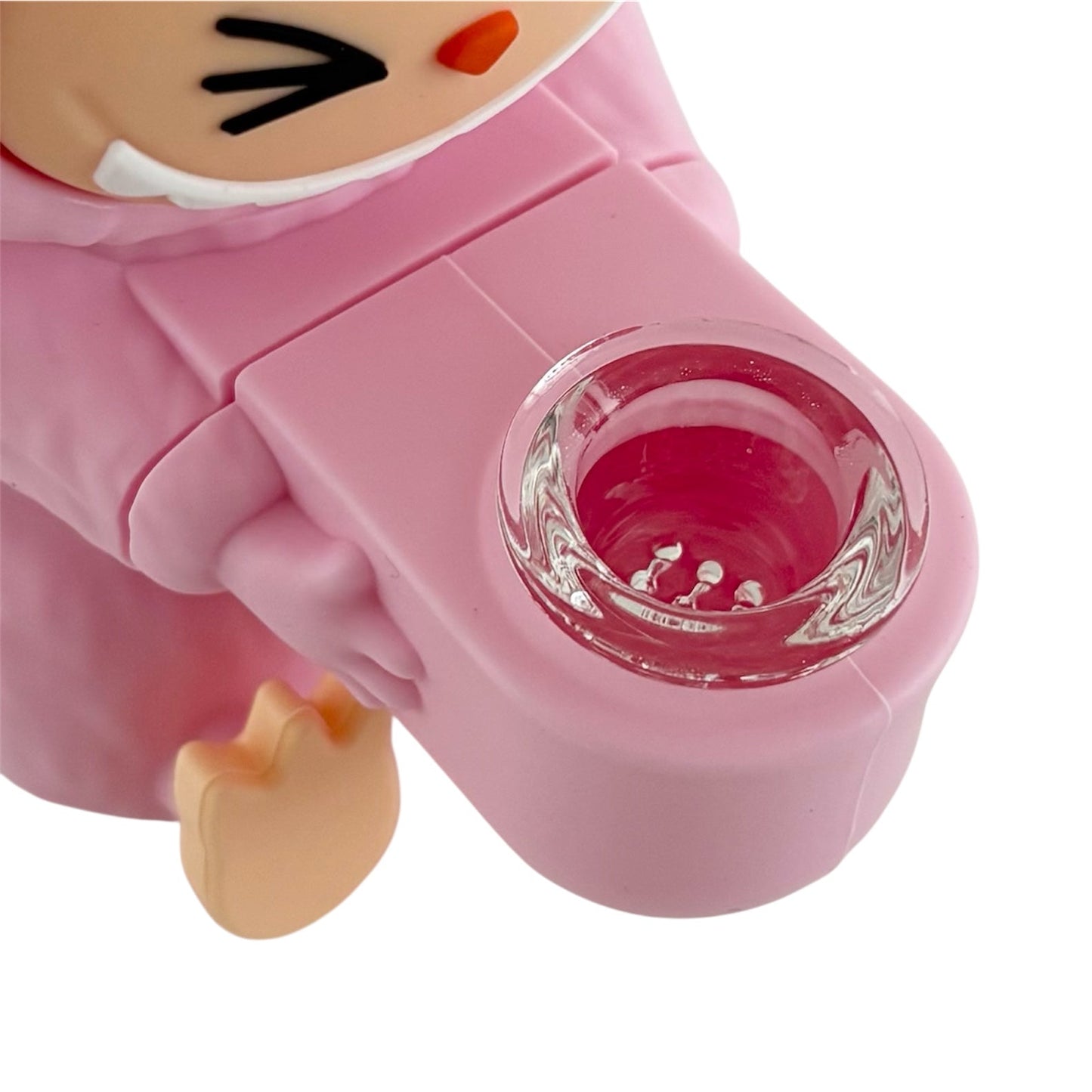 6" Pink Elf Monster Silicone Water Pipe