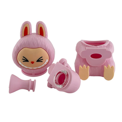 6" Pink Elf Monster Silicone Water Pipe