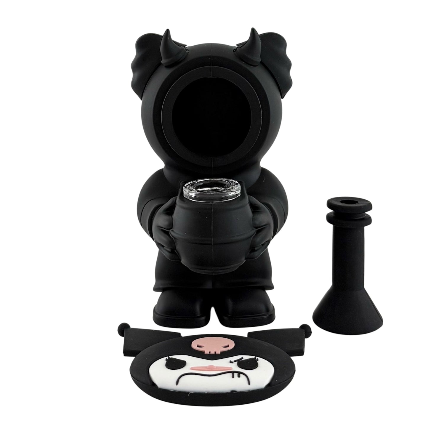 6" Silicone Character Water Pipe – Black