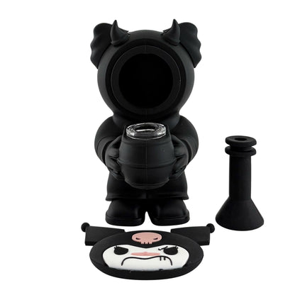 6" Silicone Character Water Pipe – Black