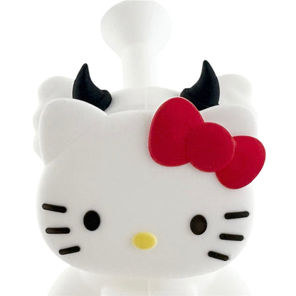 6" Silicone Kitty Water Pipe – White
