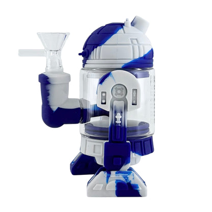 6.5" Silicone R2D2-Inspired Water Pipe