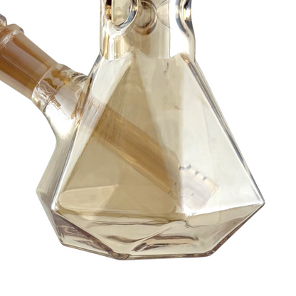 10" Geometric Hexagon Electroplated Glass Bong