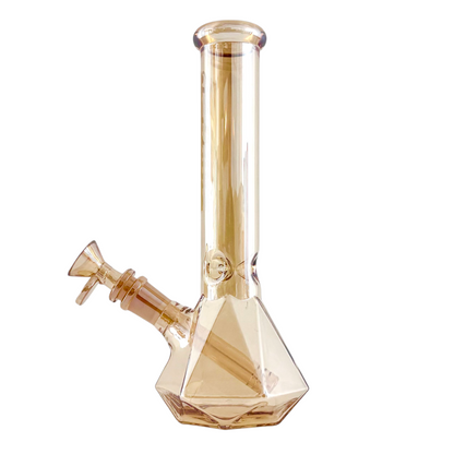 10" Geometric Hexagon Electroplated Glass Bong