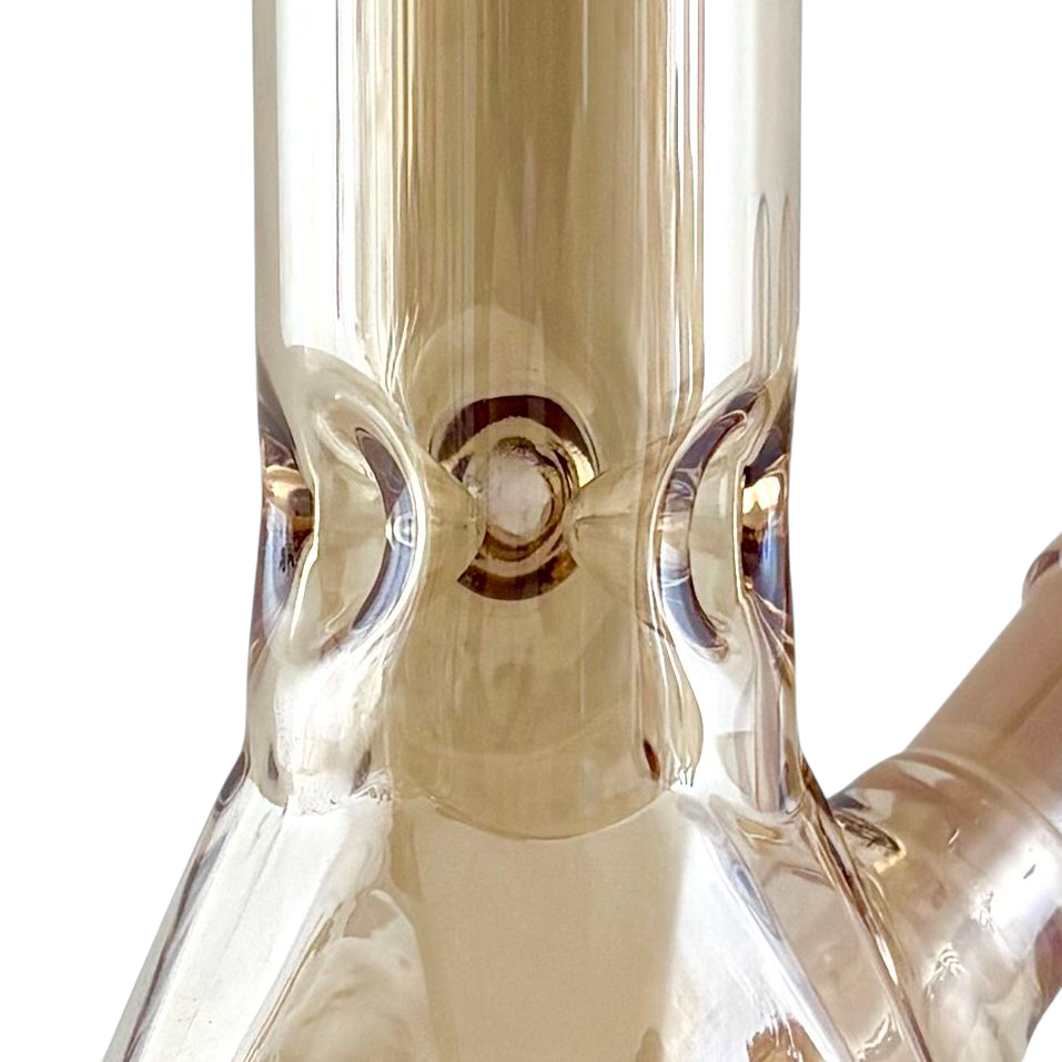 10" Geometric Hexagon Electroplated Glass Bong