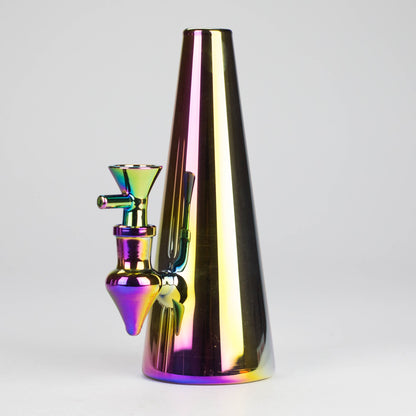 7" Solid Color Electroplate Glass Bong - 6 Iridescent Variations