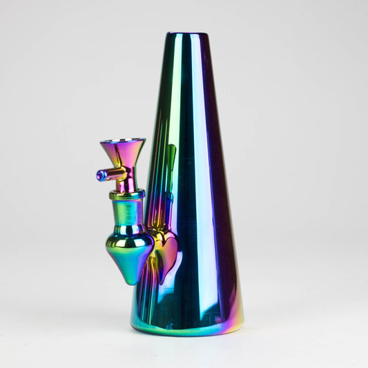 7" Solid Color Electroplate Glass Bong - 6 Iridescent Variations