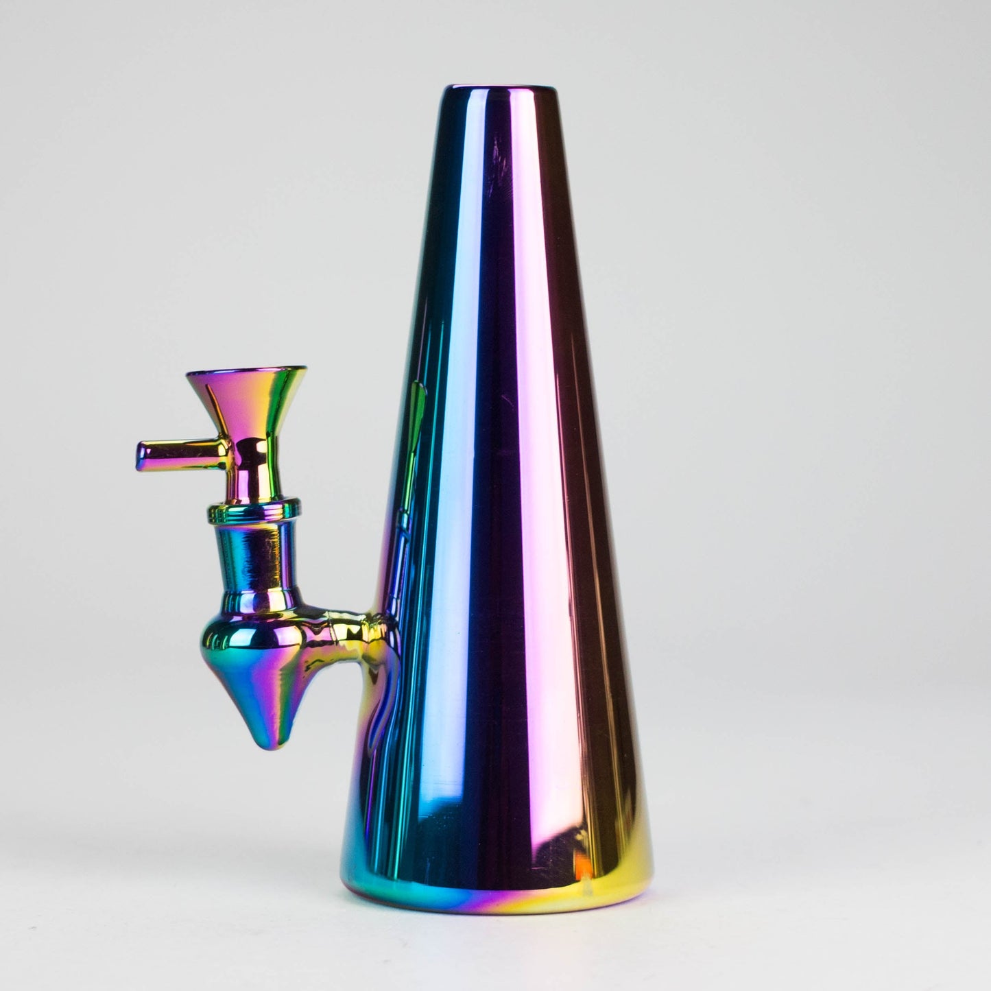 7" Solid Color Electroplate Glass Bong - 6 Iridescent Variations