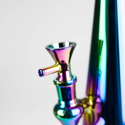 7" Solid Color Electroplate Glass Bong - 6 Iridescent Variations