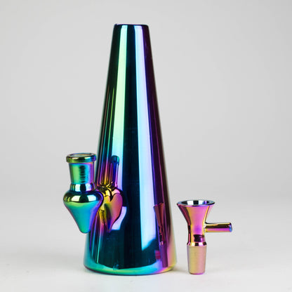 7" Solid Color Electroplate Glass Bong - 6 Iridescent Variations