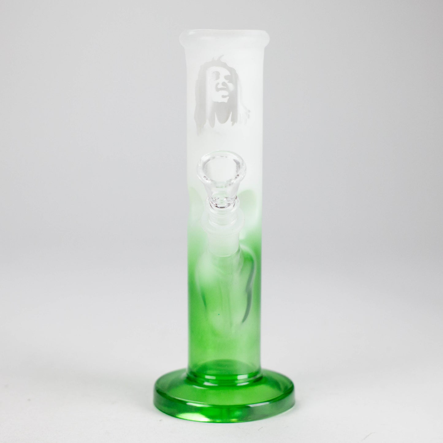 8" Straight Tube Glass Bong – Green