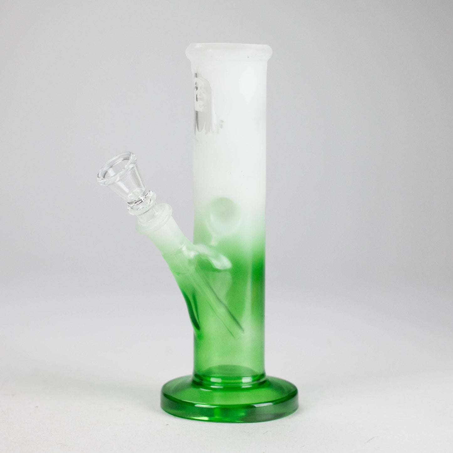 8" Straight Tube Glass Bong – Green