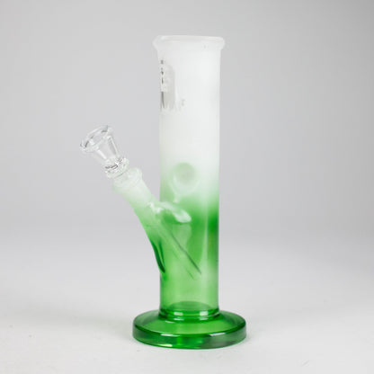 8" Straight Tube Glass Bong – Green