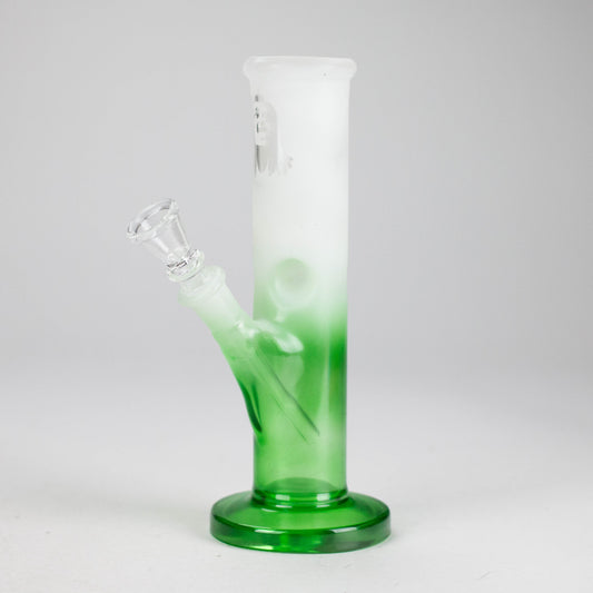 8" Straight Tube Glass Bong – Green