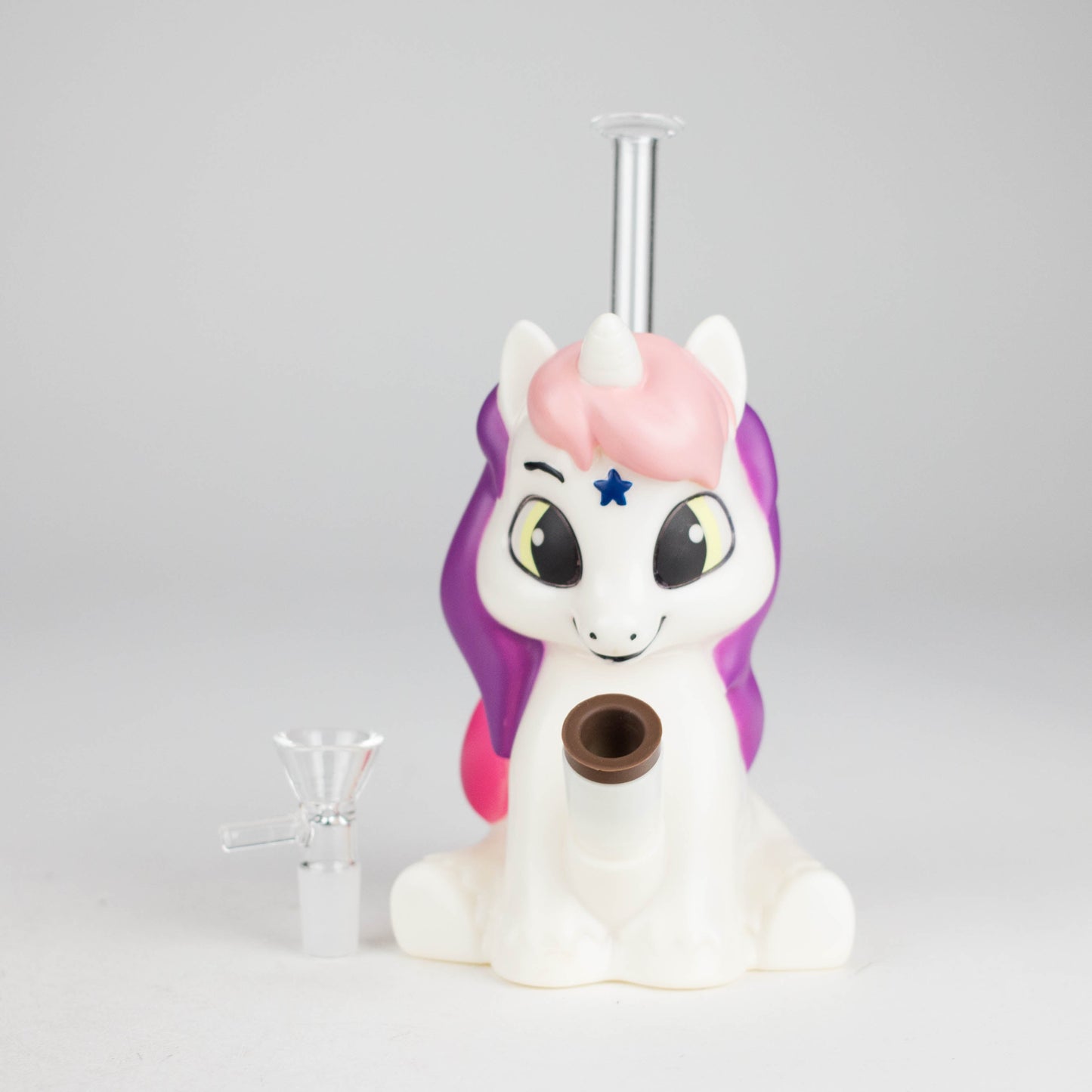 7.6" Vinyl unicorn water pipe