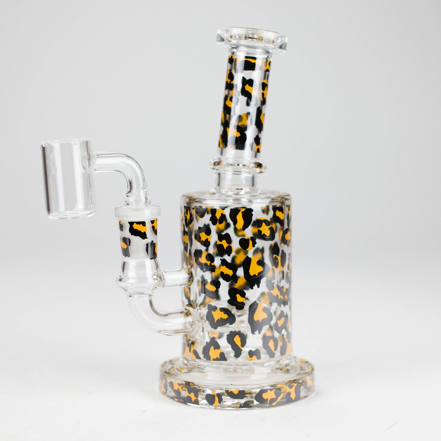 7″ 2-in-1 Leopard Print Rig with Perc – Banger & Bowl Included