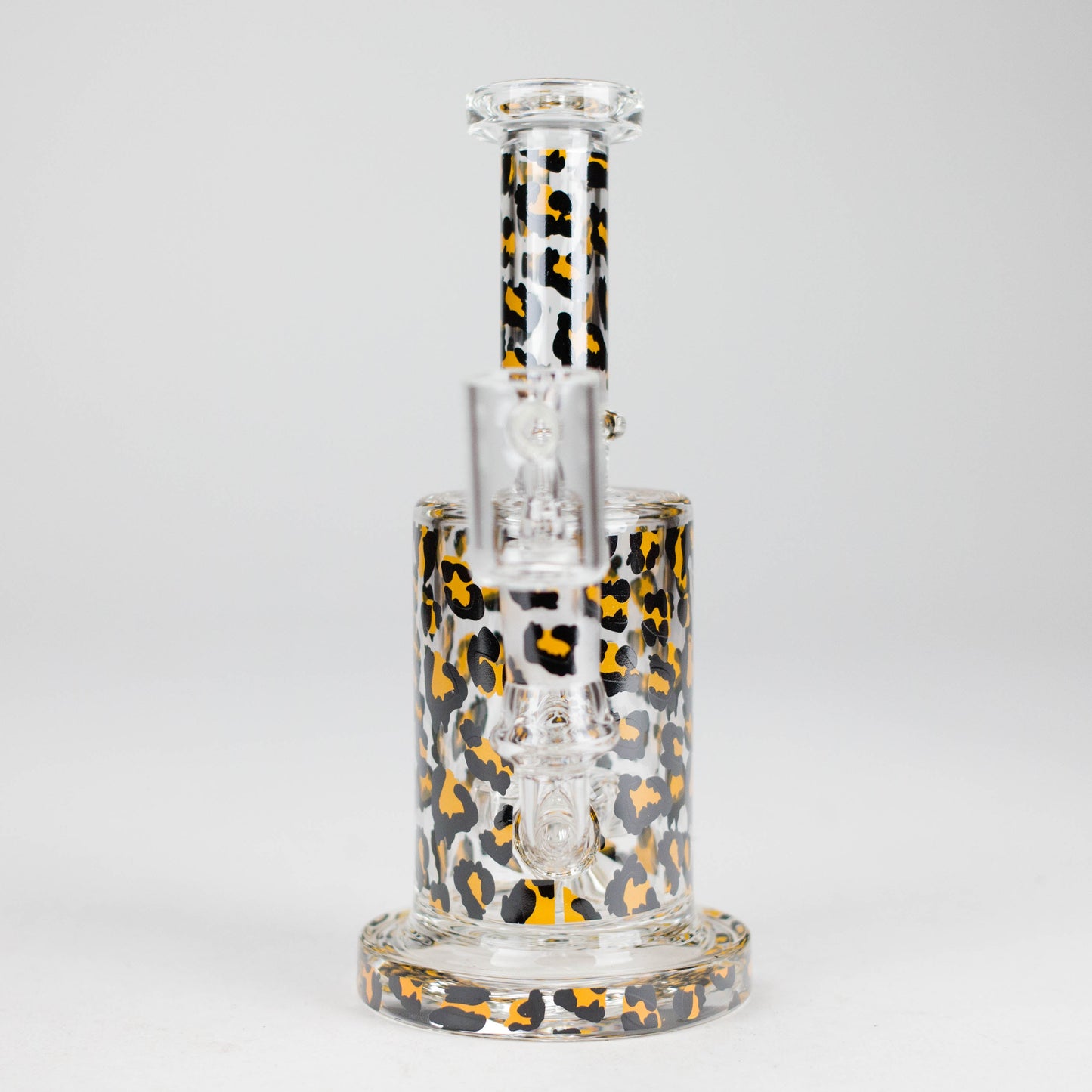 7″ 2-in-1 Leopard Print Rig with Perc – Banger & Bowl Included
