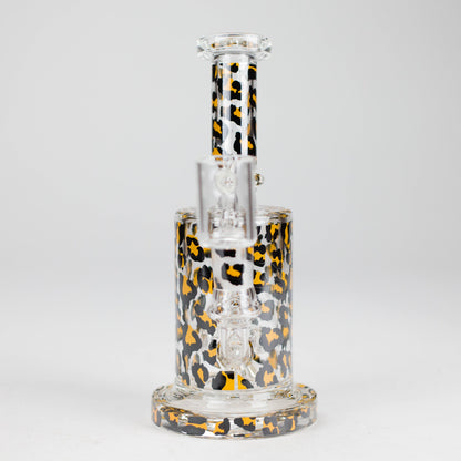 7″ 2-in-1 Leopard Print Rig with Perc – Banger & Bowl Included