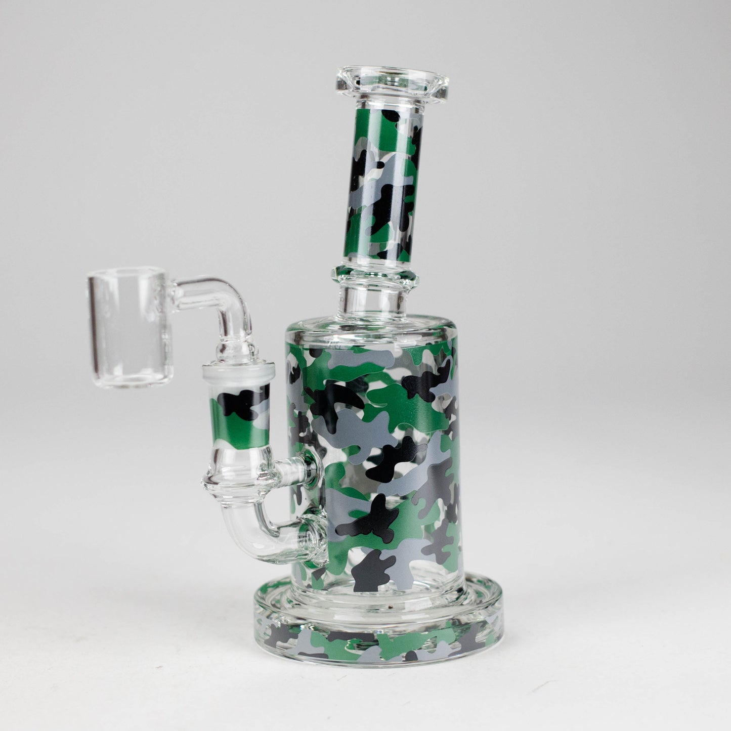 7″ 2-in-1 Leopard Print Rig with Perc – Banger & Bowl Included