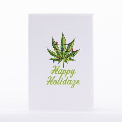 Intricate Greetings | Cannabis Leaf 3D Pop-Up Holiday Card