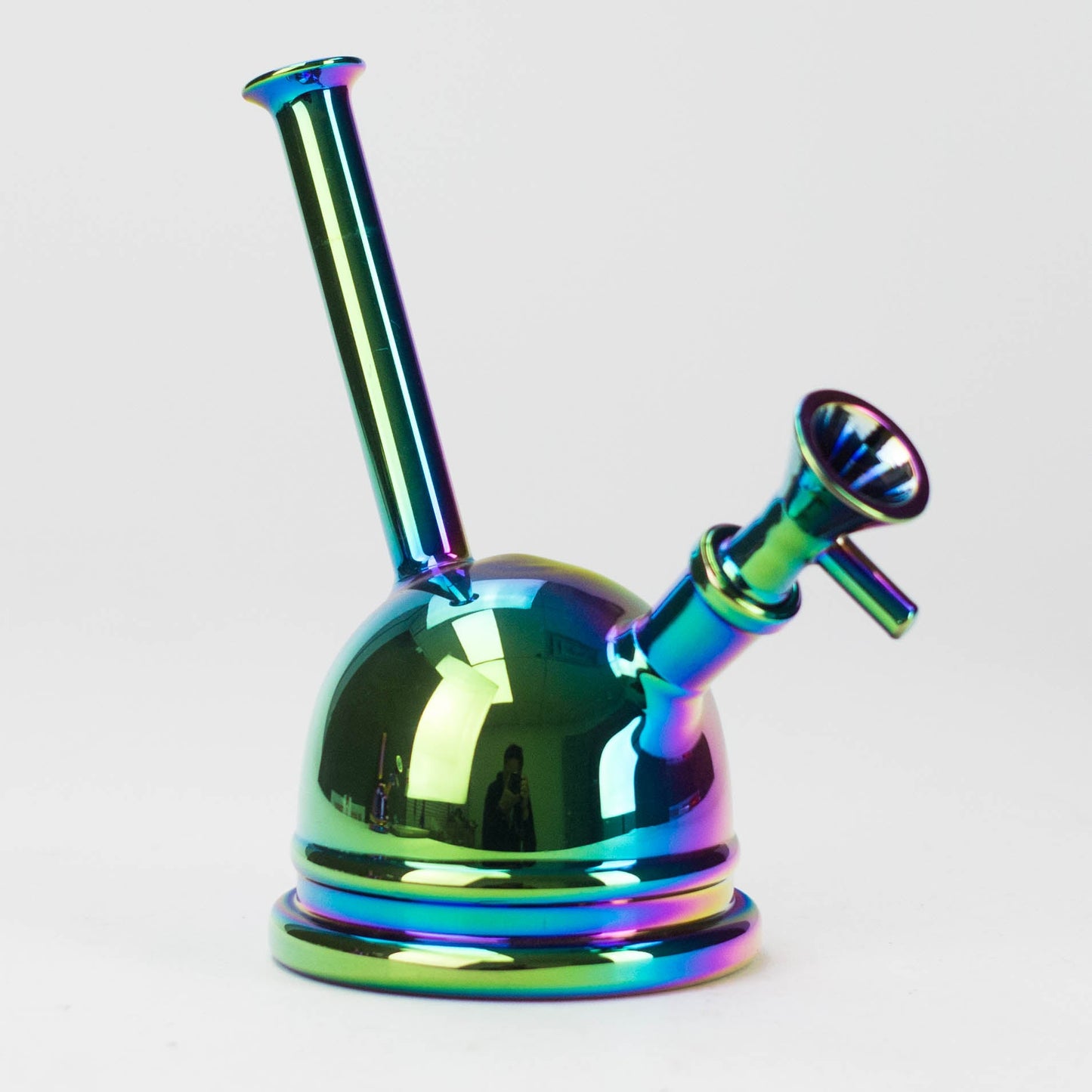 7" Solid Color Electroplate Glass Bubbler