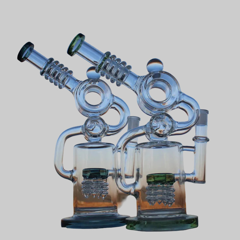 11.5" Desert Robot | Glass Recycler-style w/ Dual Percolator