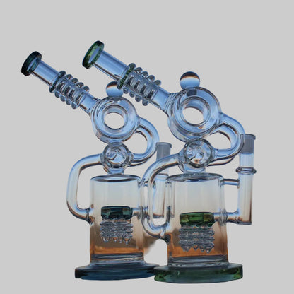 11.5" Desert Robot | Glass Recycler-style w/ Dual Percolator
