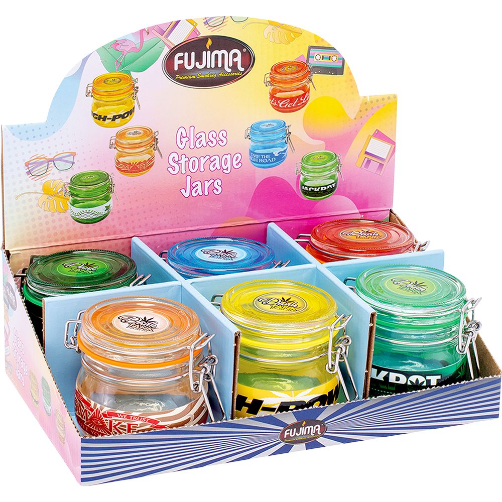 6CT Fujima Dank Tank Glass Latch Lid Storage Jar - 150mL