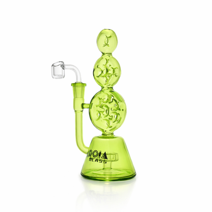 8" Triple Stack Swiss Perc Recycler D@b R°g | Croia Glass