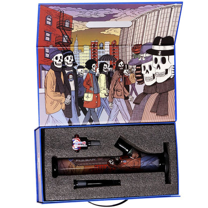 The Grateful Dead x Pulsar Inside Print Straight Tube Glass Water Pipe | 11.25" | 14mm F