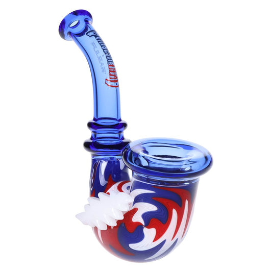 Grateful Dead x Pulsar Bolt Handle Wig Wag Glass Sherlock Pipe - 5"