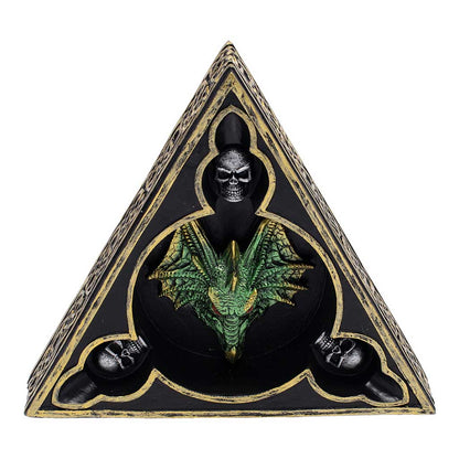 GREEN TRI-HEAD DRAGON ASHTRAY