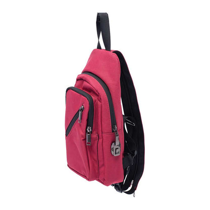 Smellproof Sling Bag - 12" x 6" x 2" - Wine Red
