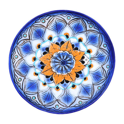Mandala Round Incense Burner - 4.8"