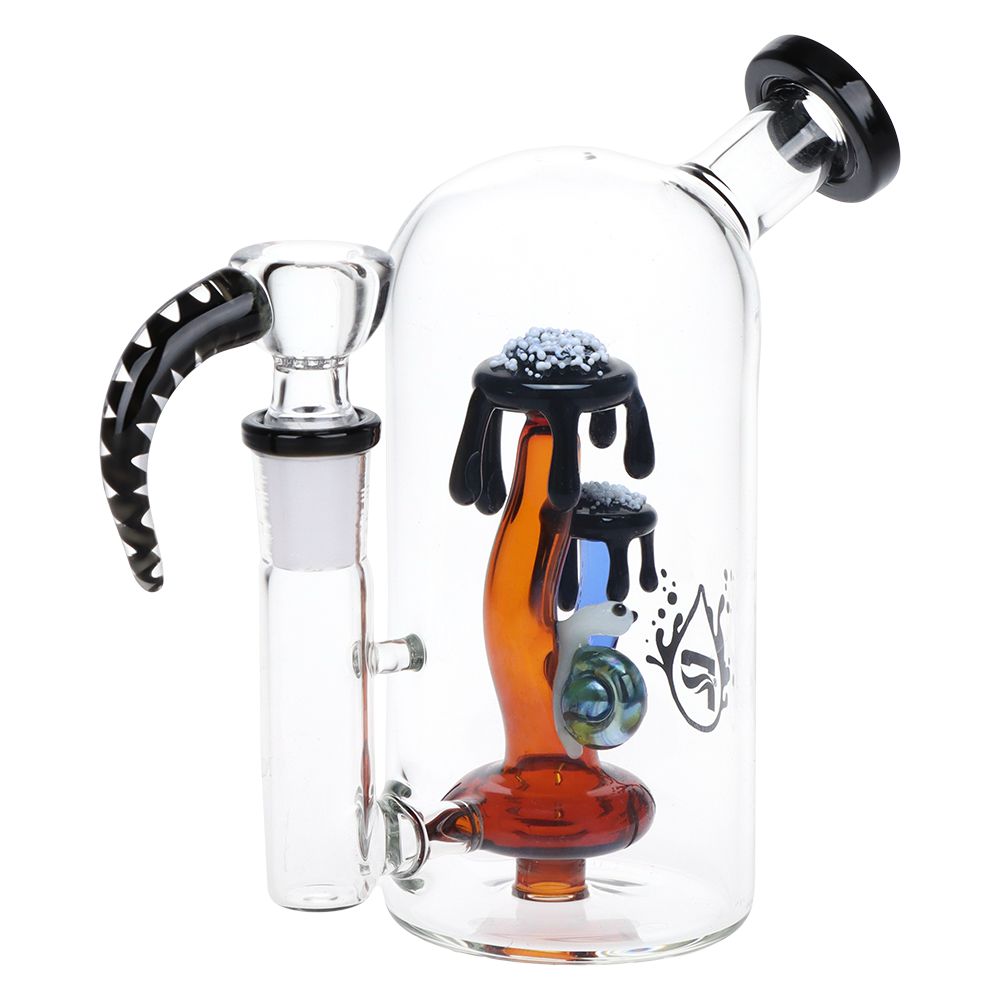 Pulsar Magma Lake Mushroom Glass Water Pipe - 5.5" / 14mm F