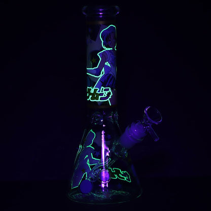 Japanese Animation Girl Version 2 Beaker Glass Water Pipe - 10" / 14mm F