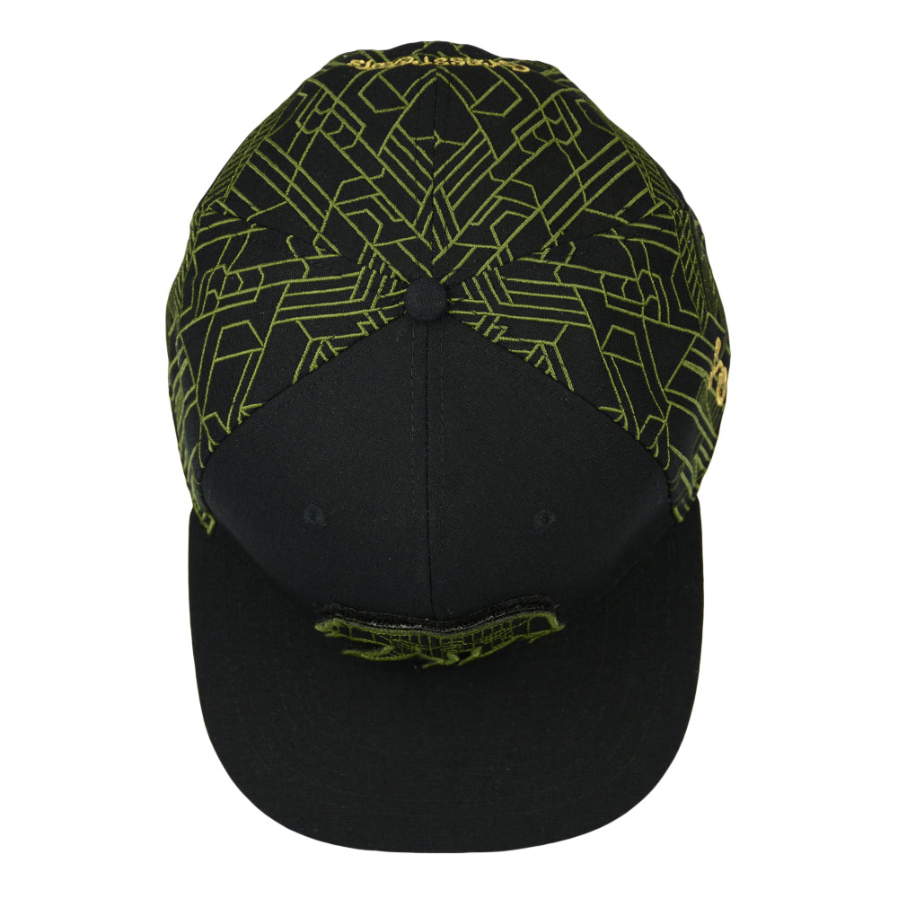Grassroots Digital Labyrinth Black Snapback Hat