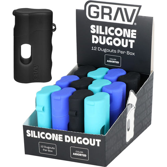 GRAV® Silicone & Glass Dugout - X" / Assorted Colors | 12CT DISPLAY