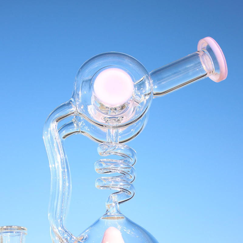 11" Desert Robot | Glass Spiral Mushroom Recycler-style w/ Circ Percolator