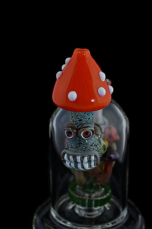 Stunning & Detailed Mushroom Glass Water Pipe - Handmade