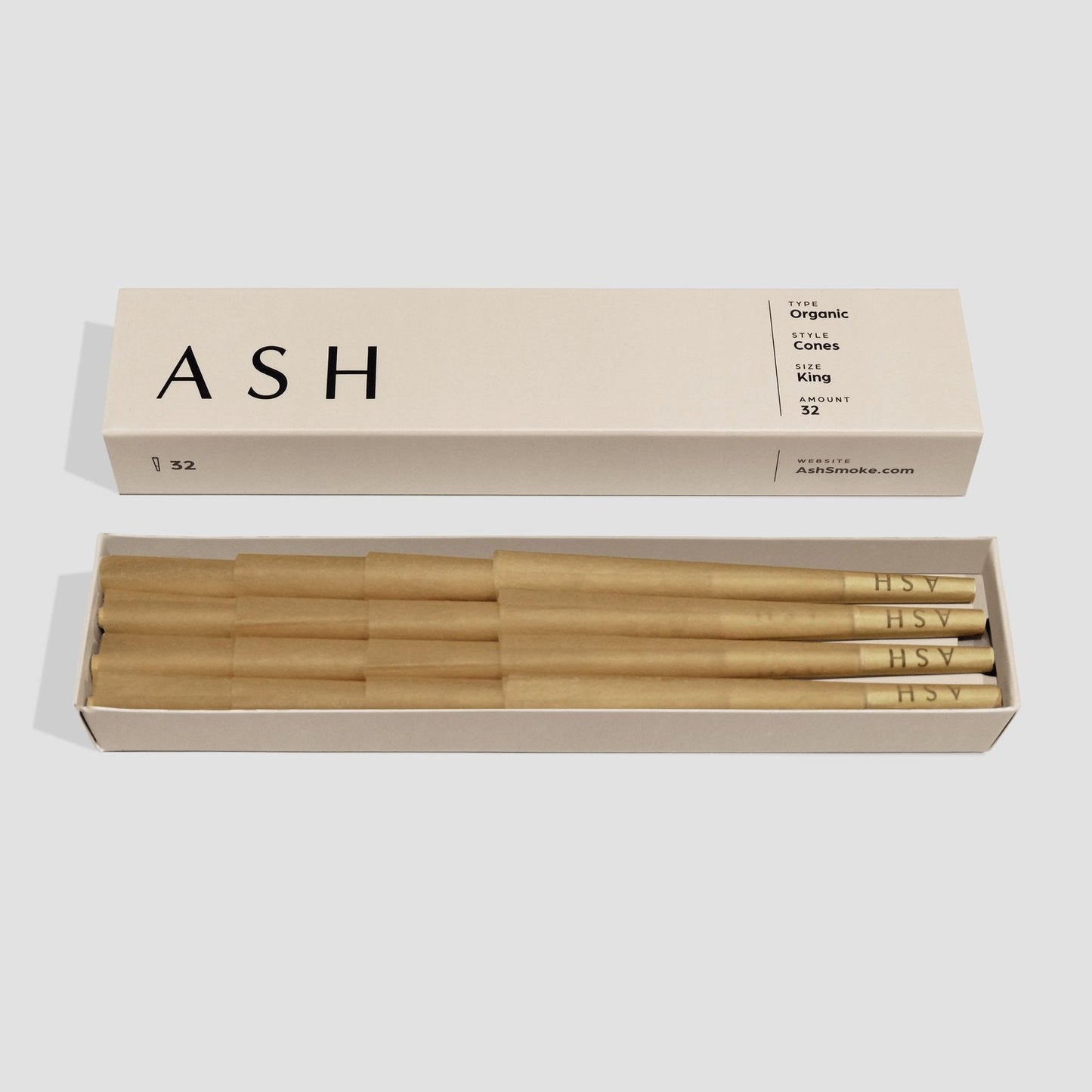 32ct ASH Pre-rolled Cones | Organic | Display Box