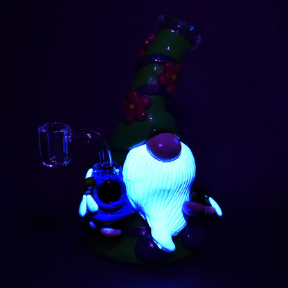 Flower Gnome Glass & Enamel Dab Rig - 7" / 14mm F