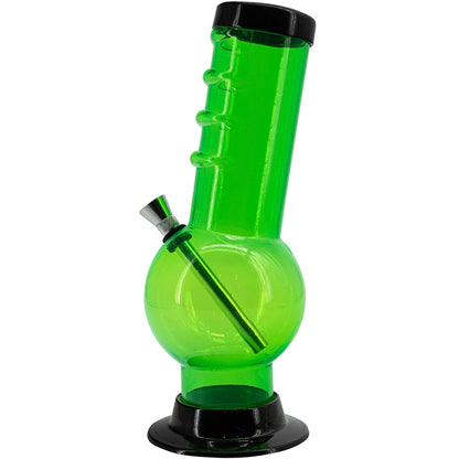 Acrylic Bent Neck Bubble Base Bong 9-12"