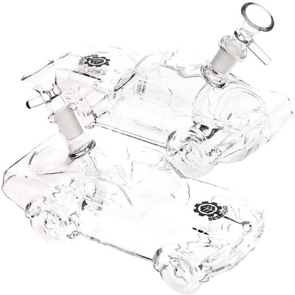 2CT BUNDLE - SeshGear Clear Car Glass Water Pipe - 6.75" / 14mm F