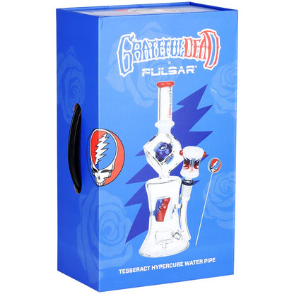 Grateful Dead x Pulsar Tesseract Hypercube Glass Water Pipe