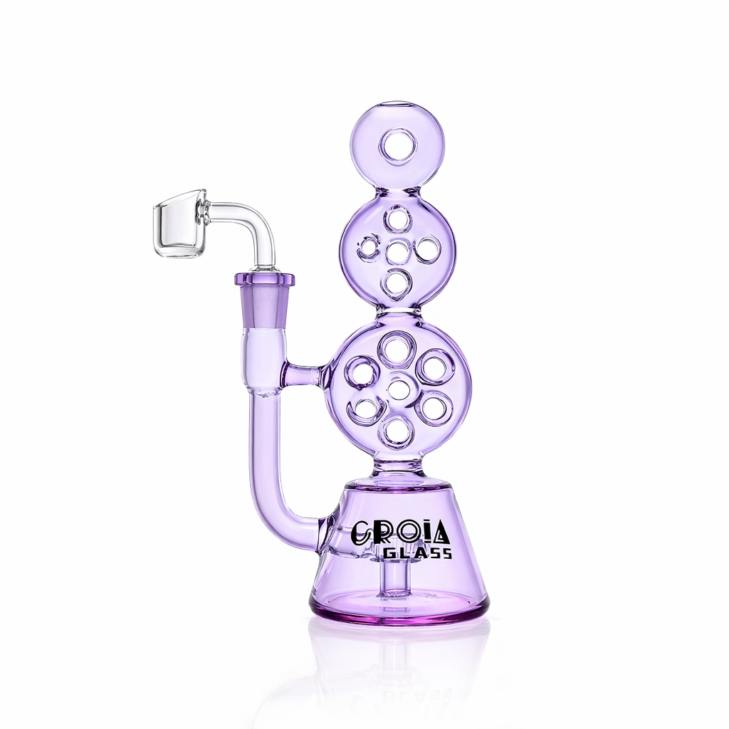 8" Triple Stack Swiss Perc Recycler D@b R°g | Croia Glass