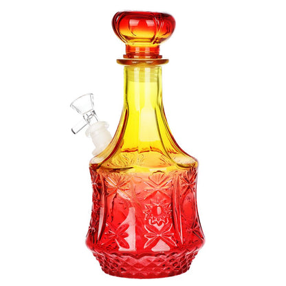 SeshGear Vintage Ombre Glass Water Pipe - 9.5" / 14mm F / Sun Flower